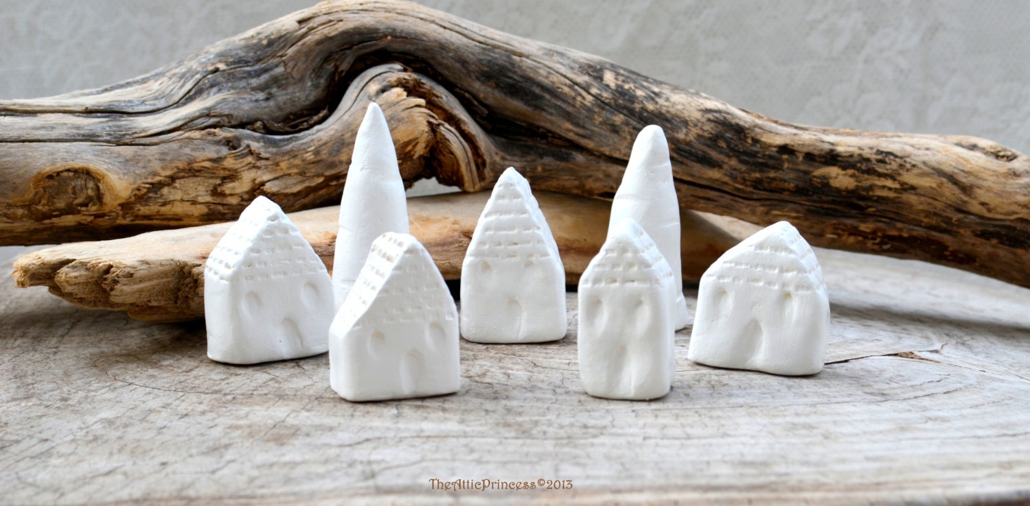 Minimal miniature houses small town No.1, spring home decor