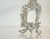 Silver Leaf Picture Frame - Unique Vintage Refurbished Item - Rare Silver Leaf Standing Picture Frame