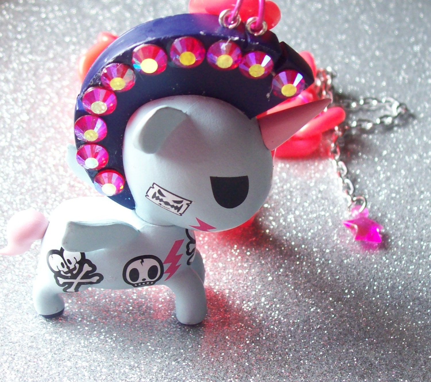 Tokidoki Punk Unicorn Necklace with Free Stud Earrings