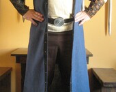 Medieval Celtic Viking Barbarian Short Sleeves Long Coat Jacket Vest
