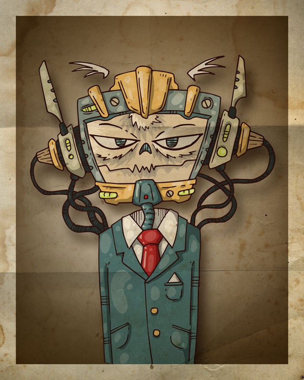 16x20 Robot Man in Suit Poster no.03