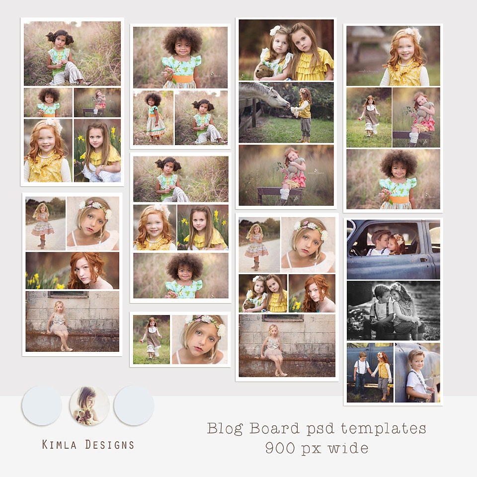 INSTANT DOWNLOAD Blog Board psd template, 900 px wide