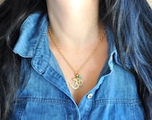 Om Yoga Meditation Necklace Silver or Gold