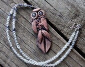 Bohemian Fish Necklace Clay with Glass Beads