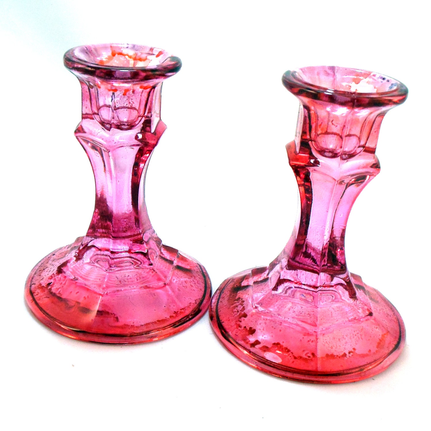 Glass Taper Candle Holder Set
