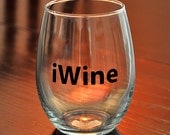 iWine Novelty Stemless Wine Glass Funny Gift