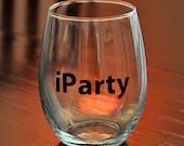 iParty Novelty Stemless Wine Glass Funny Gift
