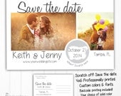100 Postcard Custom Scratch off Save The Dates