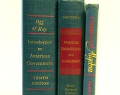 Collection of Blue Grey Books for Smart People or Those Wanting to Be:  American Government, Financial Organization and Management & Algebra