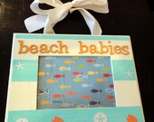 5x7 hanging shabby chic beach babies frame