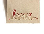 Hand Cut Card: FOLD OUT LOVE card