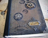 Steampunk handmade blank bound journal / sketchbook/ notebook/ diary with 300 gsm watercolor paper