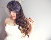 birdcage veil- bandeau style wedding veil- bridal veil