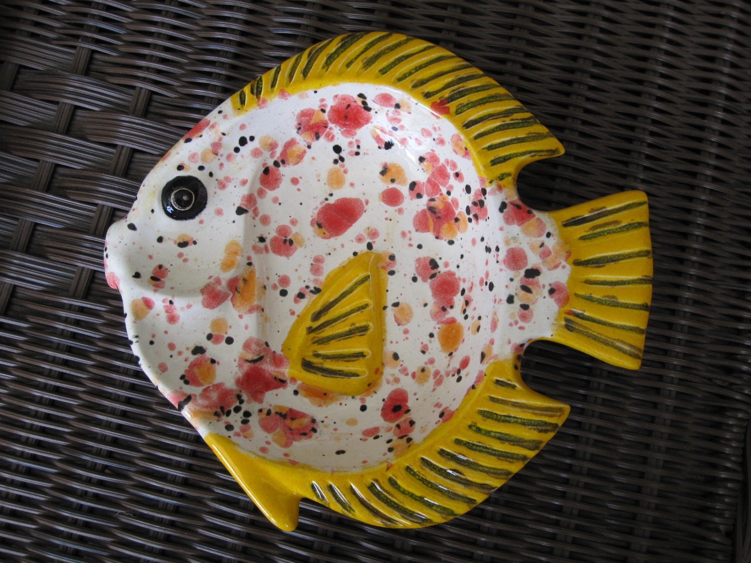 Ceramic Fish Bowl Plate Handmade Unique