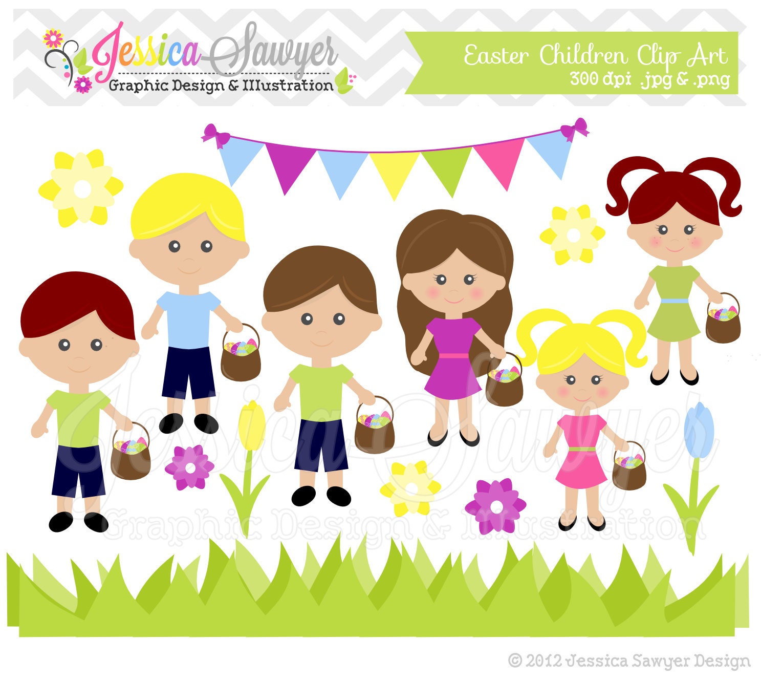 INSTANT DOWNLOAD easter children clip art, spring kids clipart, girl image, commercial use, for invitation, photoghraphy marketing, design Il_570xn