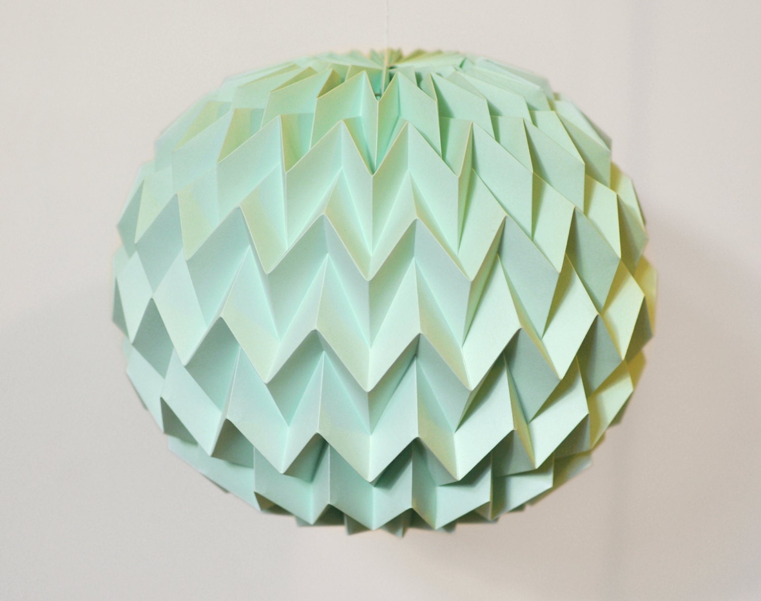 BUBBLE: Hanging Decor Origami Paper Ball - Mint / FiberStore by Fiber Lab