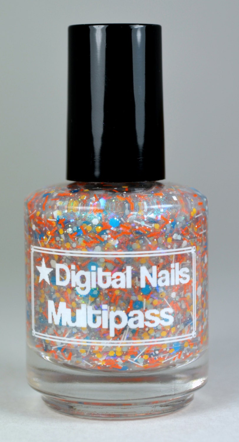 Multipass: a Digital Nails nail lacquer inspired by Leeloo Dallas from The Fifth Element