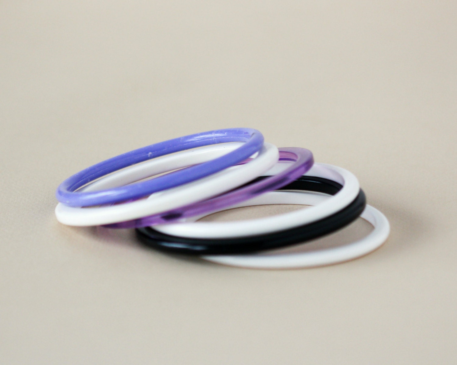 Plastic Stacking Bracelets - Set of 6