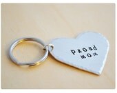 Sweetheart Keychain - Custom Keyring Mom Keychain - Personalized Accessory - Proud Mom -  Proud Grandma