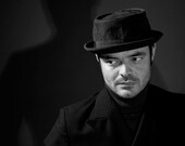 Film Noir Man with Hat and Suspicious Shadow. 12 x 8'' Fine art signed photographic print - photo - photograph