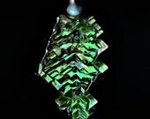 A Dream of Spring, Iridescent Bismuth Crystal Pendant for your Necklace, Unique Fractal Jewelry