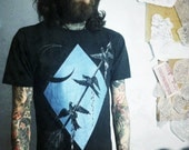 Ashley Riot "birds of prey" black tshirt
