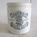 Antique Stoneware Crock, English Potted Meat Jar, Sainsburys, Ironstone Pot with Advertising