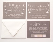 Will you be my bridesmaid/ maid of honor/ matron of honor Invitation Card