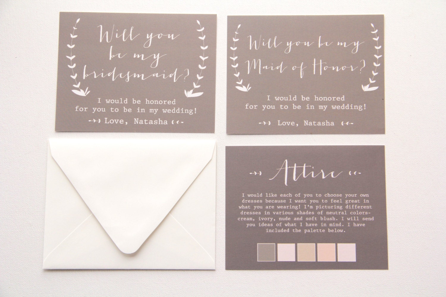 Will you be my bridesmaid/ maid of honor/ matron of honor Invitation Card