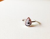 ON CONSIGNMENT Dot- Enameled Bezel Set Ring