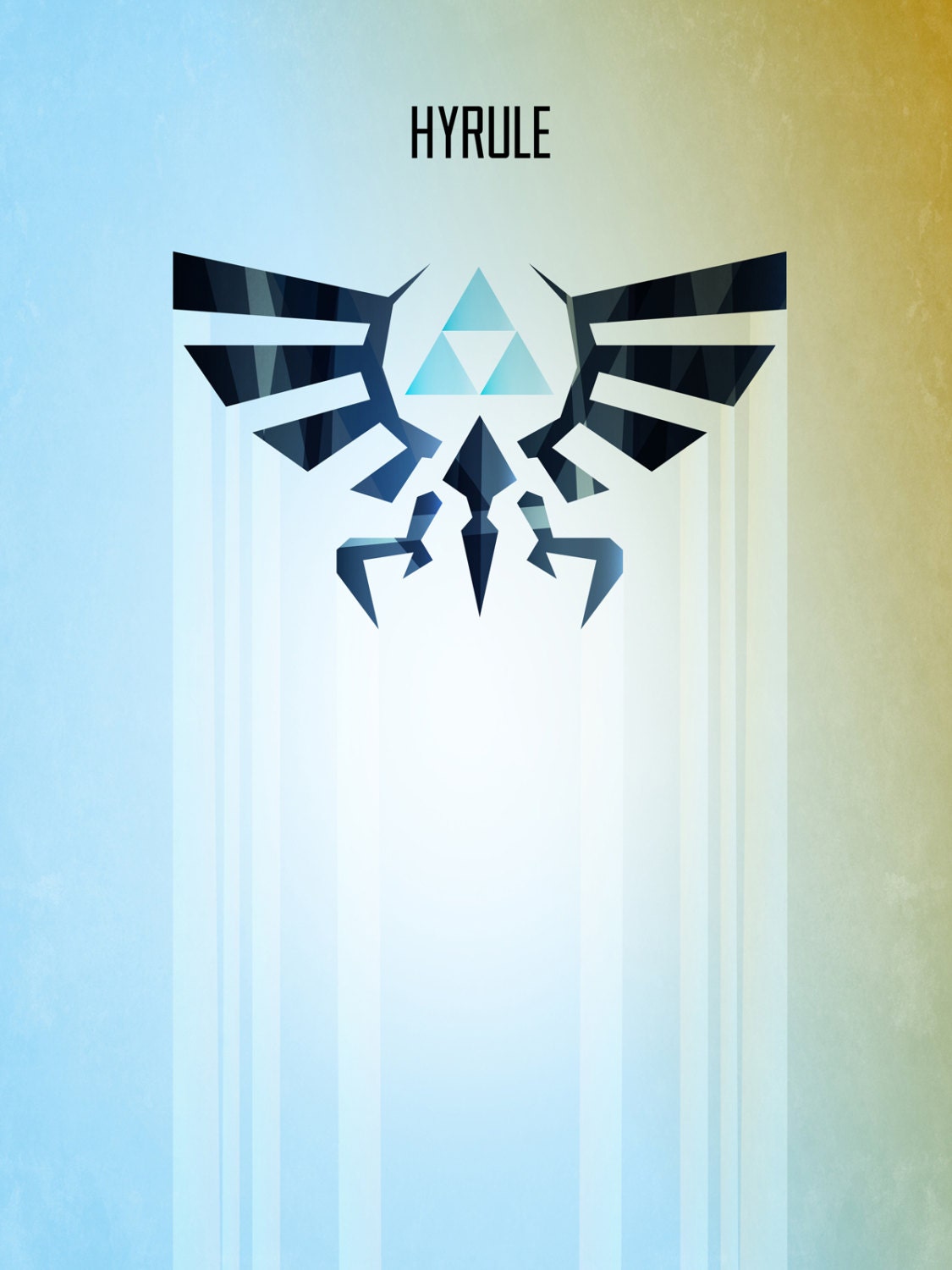 Legend of Zelda Hyrule Rising Poster - signed museum quality giclée fine art print 16" x 20"