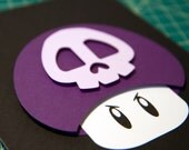 Mario Poison Mushroom 5x7 handmade papercraft