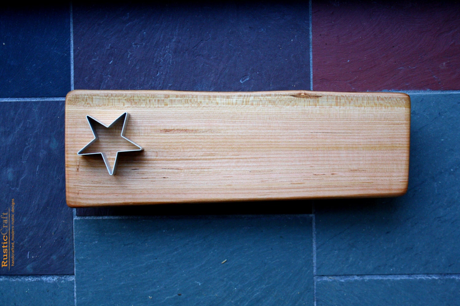 Personalized Kitchen Gift- Long Black Cherry Footed Cheese Board - 5th Anniversary Gift -Handcrafted 327