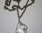 Ornate Vintage Faceted Crystal Necklace.