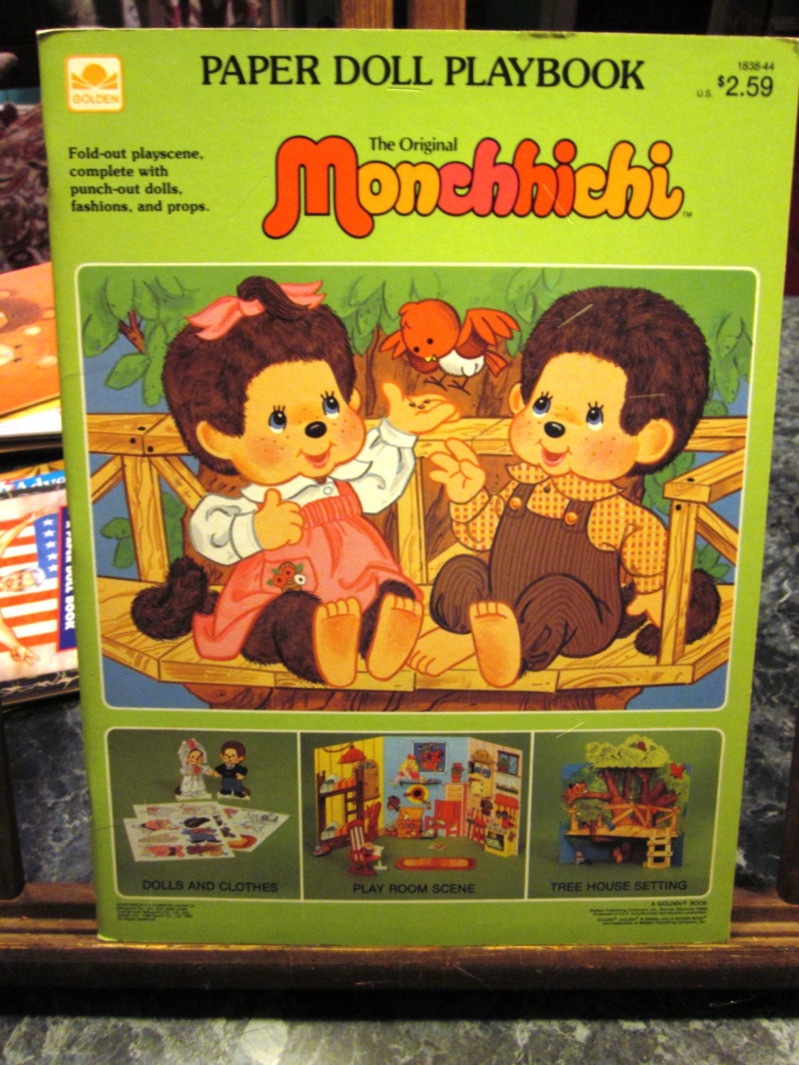 1983 UNCUT Monchhichi Paper Doll Playbook