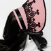 Pink and Black Gothic and Lolita Bonnet Made to Order - As Seen Worn by Mary Nine