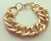 Braided gold chain bracelet