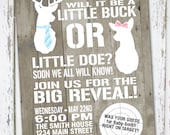 Hunting Theme - Deer Gender Reveal Invitation Il_170x135