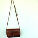 RESERVED - Vintage Leather Cross-body Purse - Dark Tan