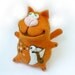 Needle Felted Toy - Orange cat -Soft Sculpture, OOAK