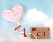Handmade Valentine - Heart Card - Valentine Note Card - Set of Six Cards