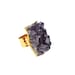 Amethyst Cluster Ring - Amethyst Druzy Ring 24K Gold Plated