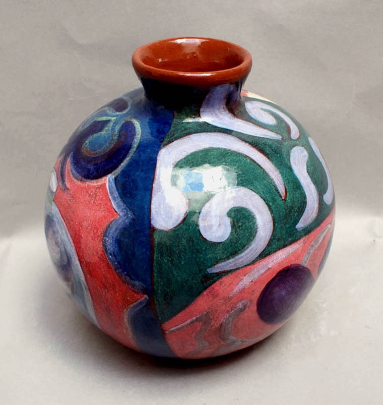 Pottery Art Matisse Vase Colorful Home Decor Ceramic Housewares 12x10x12"