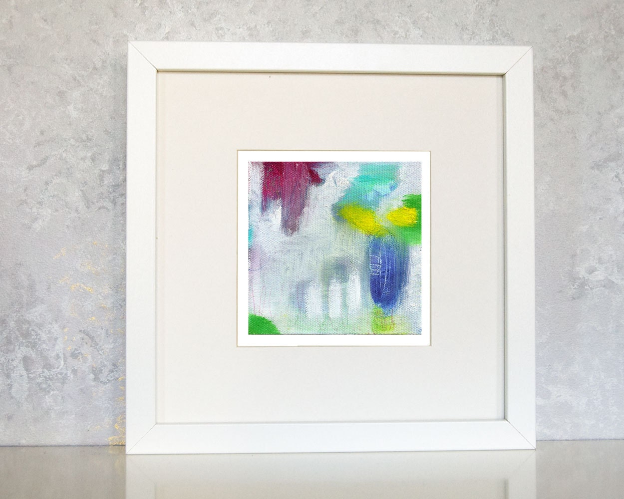 Mini Abstract Print reproduction from original oil painting - 4"x4" - No.10