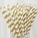 Paper Straws GOLD  60 Paper Straws in Golden Era    Movie Party- Dinner Party- Weddings - Princess and Pirates