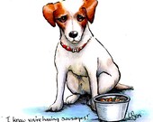 Jack Russell original illustration by Wendi Fyers.