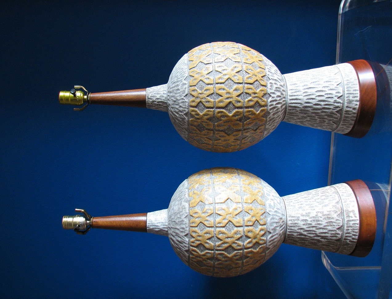 Pair of Mic Century Modern ceramic lamps RAYMOR Italy from 60's