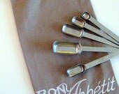 Bon Appetit on Tan  Stay Put Hanging Towel - Hang Tight Towel (TM)