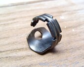 Antique Key Ring - Square Valley - Size 7 - Jewelry - Steampunk - Skeleton Key - Fashion - Repurposed - Upcycled