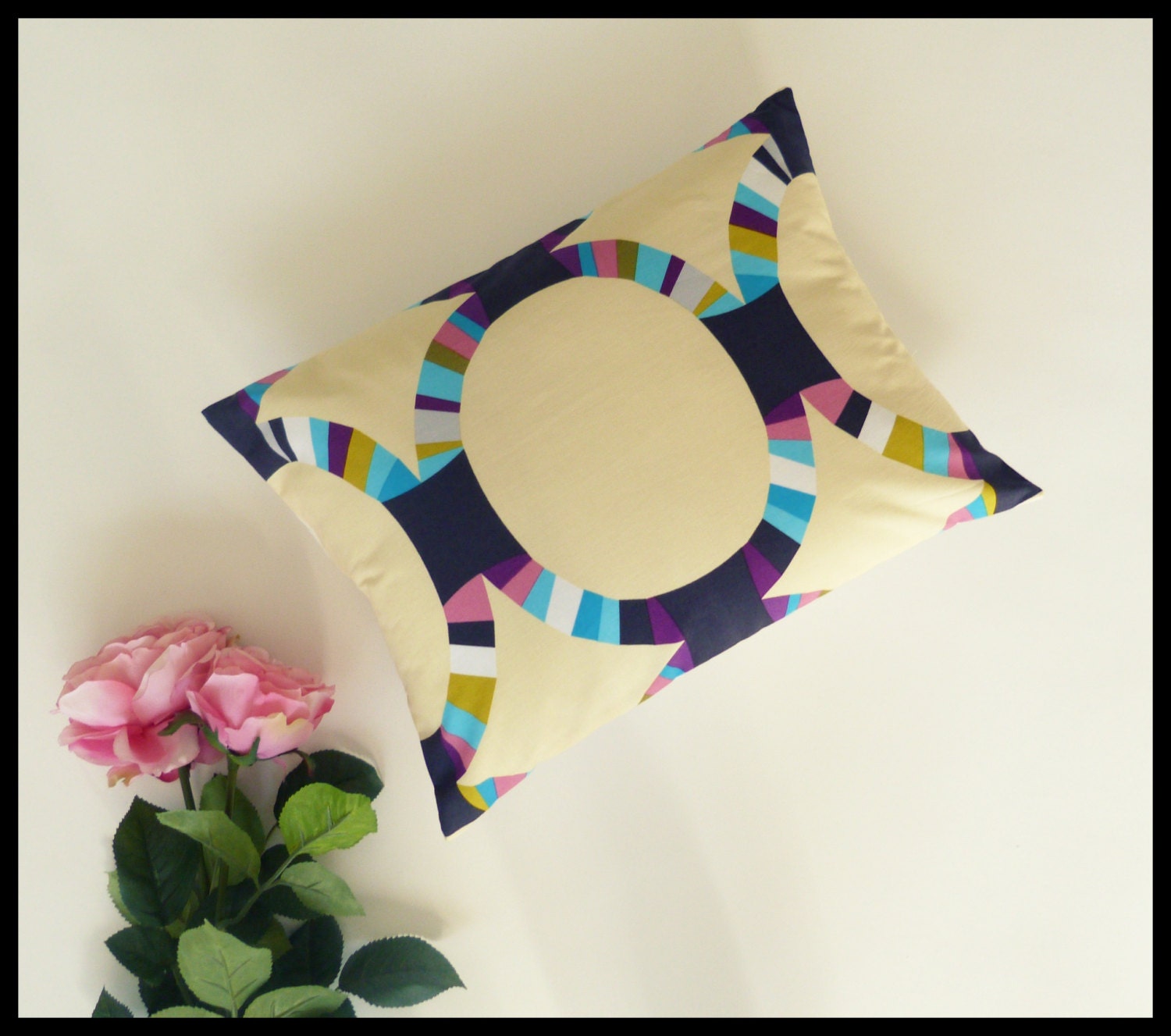 Spring trend - Decorative throw pillow - Pillow sham -- Handmade pillow - Designer fabric - 12X16 inches